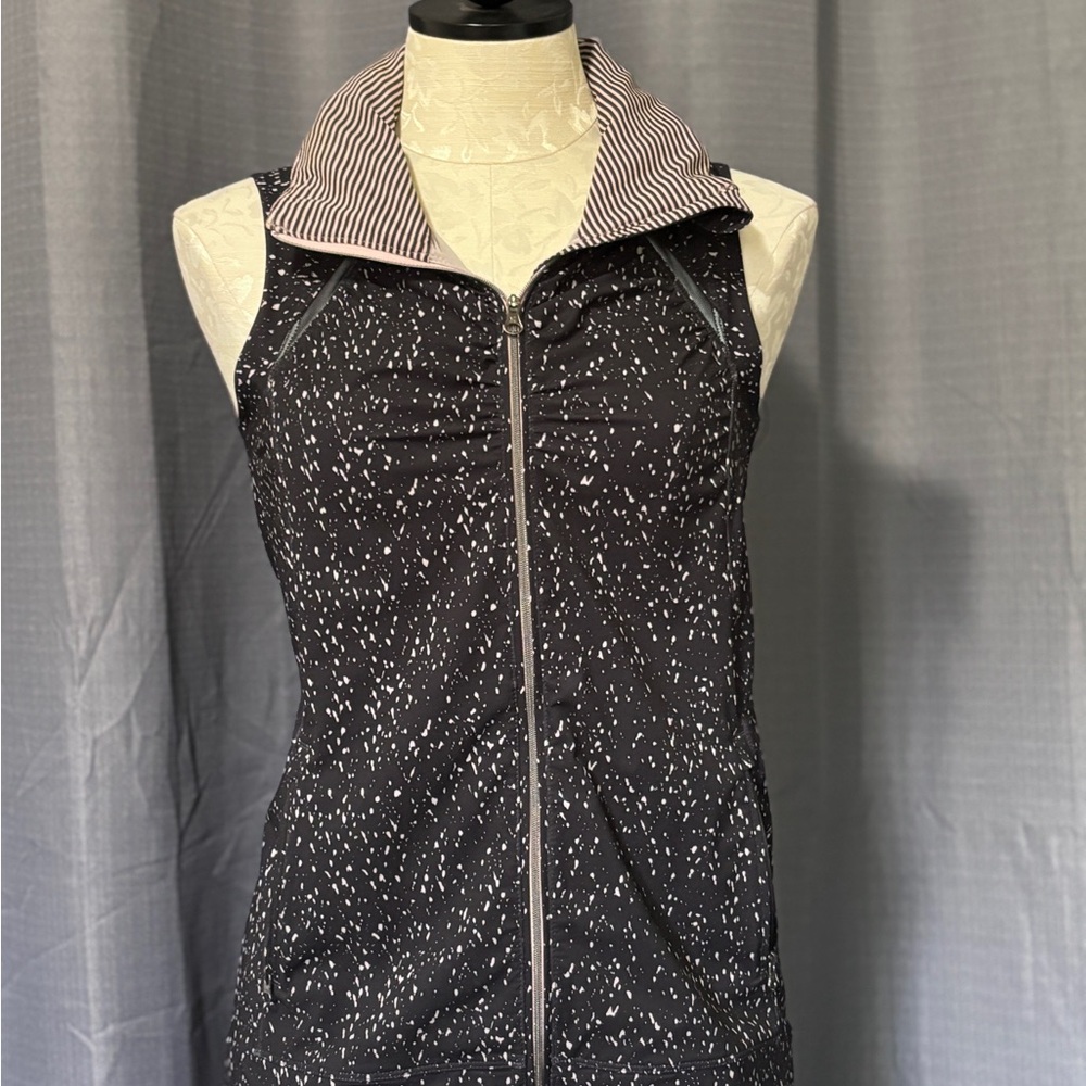 Lululemon Go The Distance Vest Butterfly Texture Mink Berry Black - Picture 5 of 16